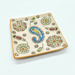 Yokohama Studio Hand-Painted Square Ceramic Plate